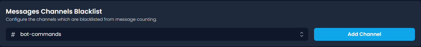 Messages Channels Blacklist