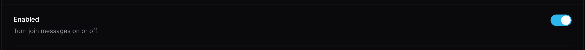 Enable Join Messages