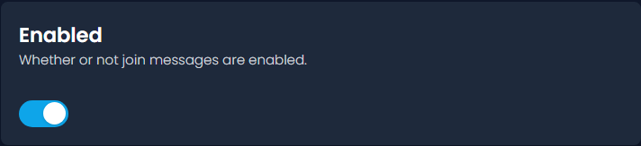 Enable Join Messages
