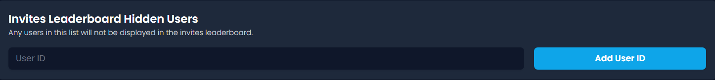 Invites Leaderboard Hidden Users