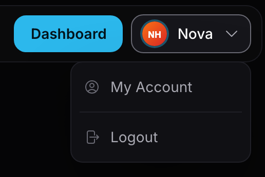My Account Menu