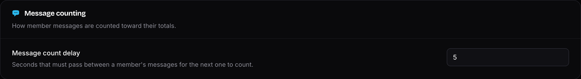 Message Count Delay