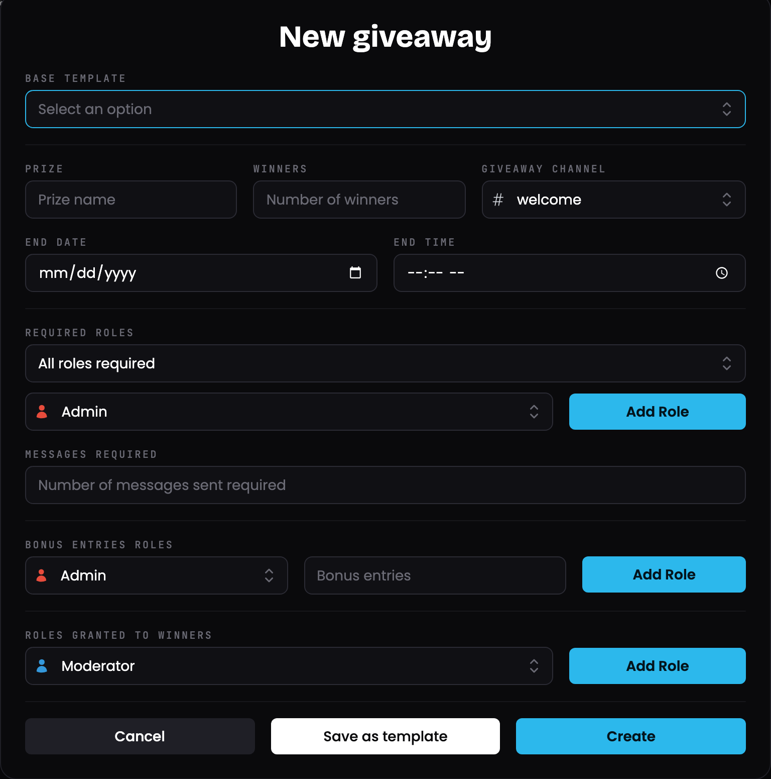 New Giveaway