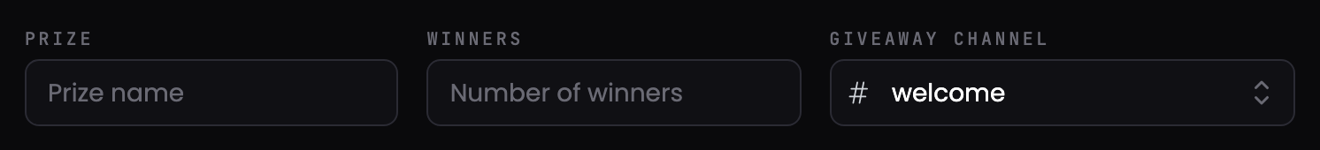 Prize, Winners, and Channel