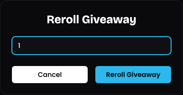 Reroll Giveaway
