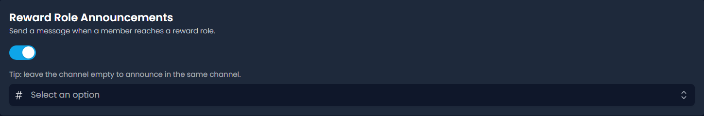 Reward Role Announcements