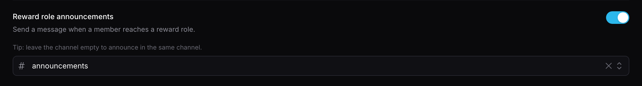 Reward Role Announcements