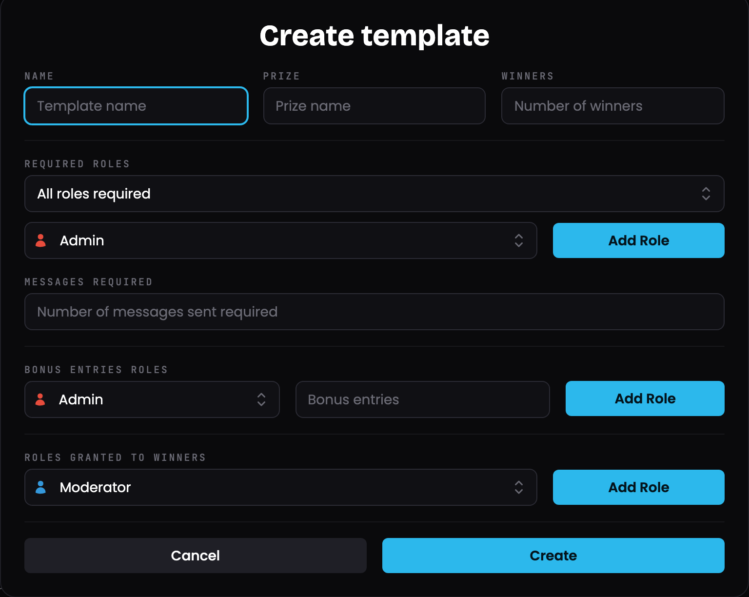 Template Form