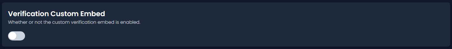 Verification Custom Embed