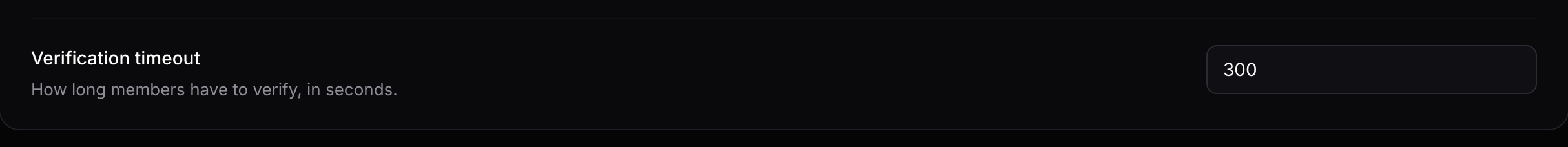 Verification Timeout